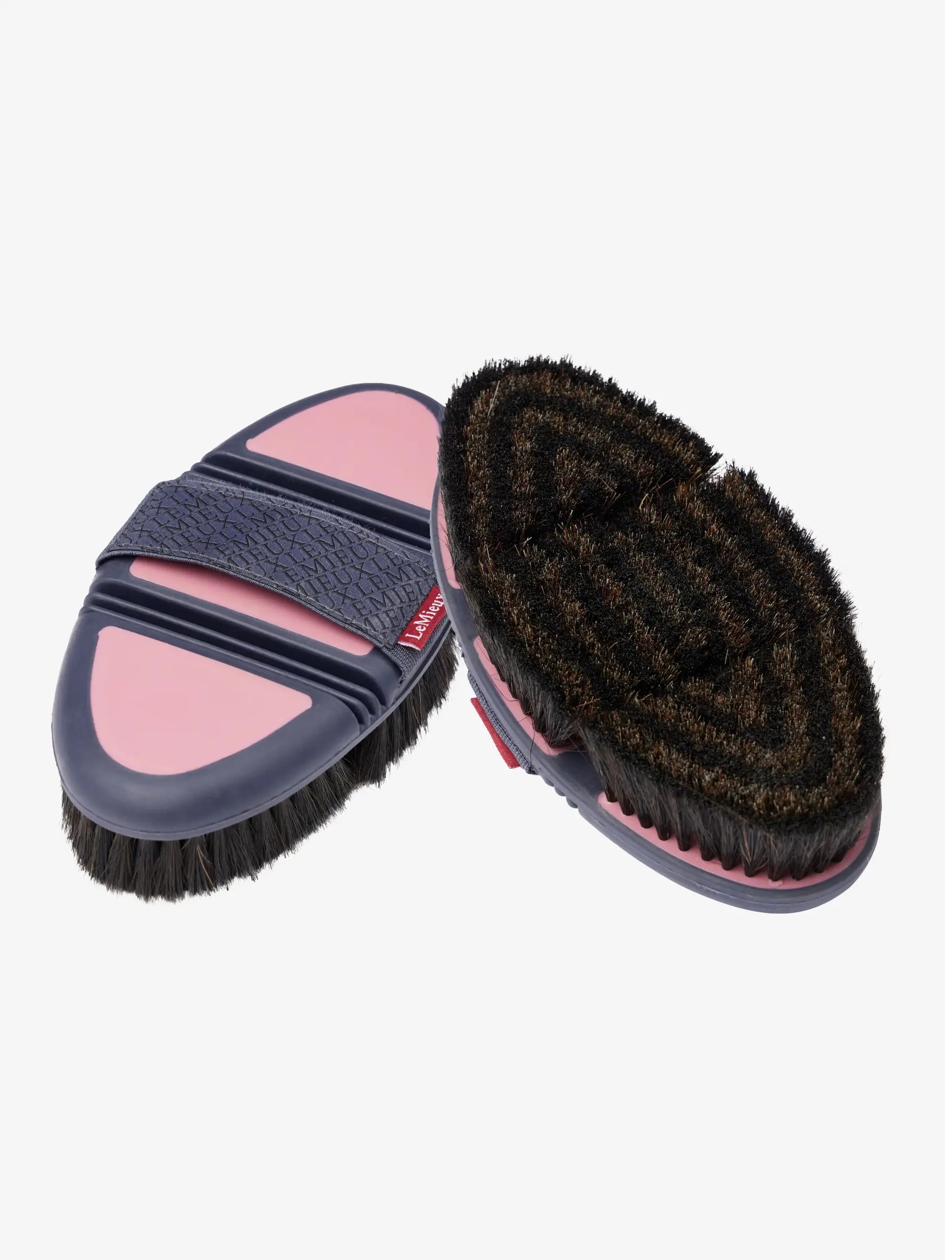 LeMieux Flexi Horse Hair Body Brush Peony - Horse Grooming Brush, Soft Bristles, Ergonomic Design