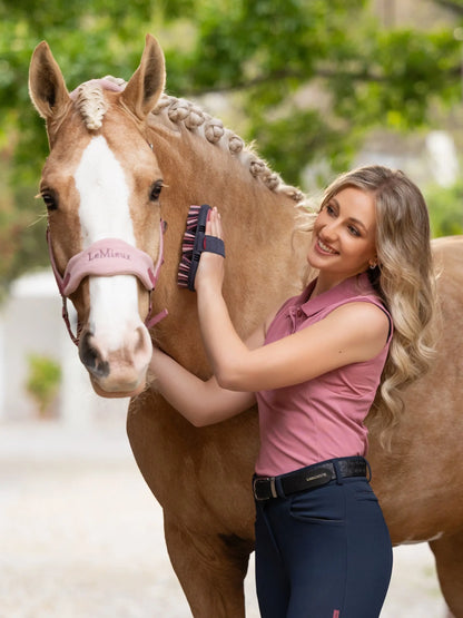 LeMieux Flexi Soft Body Brush Peony - Horse Grooming Brush for Gentle Cleaning