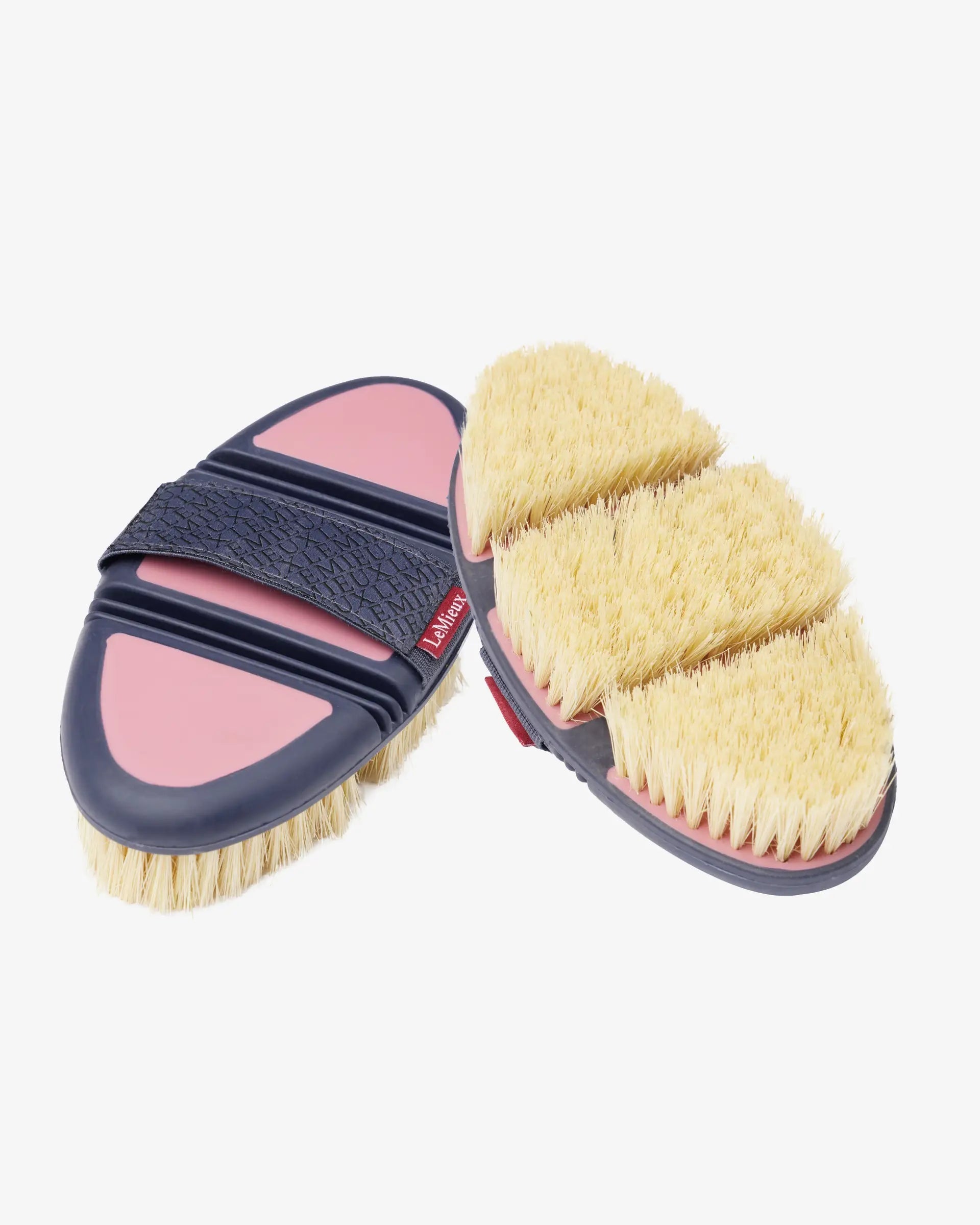 LeMieux Flexi Scrubbing Brush Peony for Horse Grooming | Ergonomic Design, Coarse Bristles