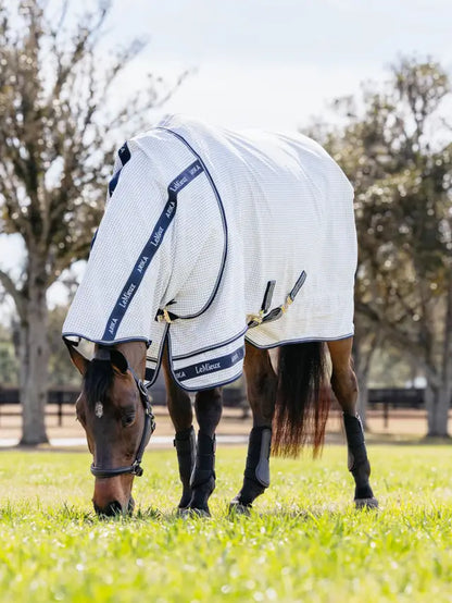 Horse in Lemieux Arika Field Rug: White UV Protection