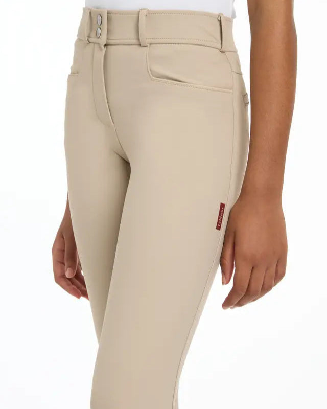 LEMIEUX Young Rider Izzy Almond Riding Breeches: Full Seat Equestrian Pants for Kids