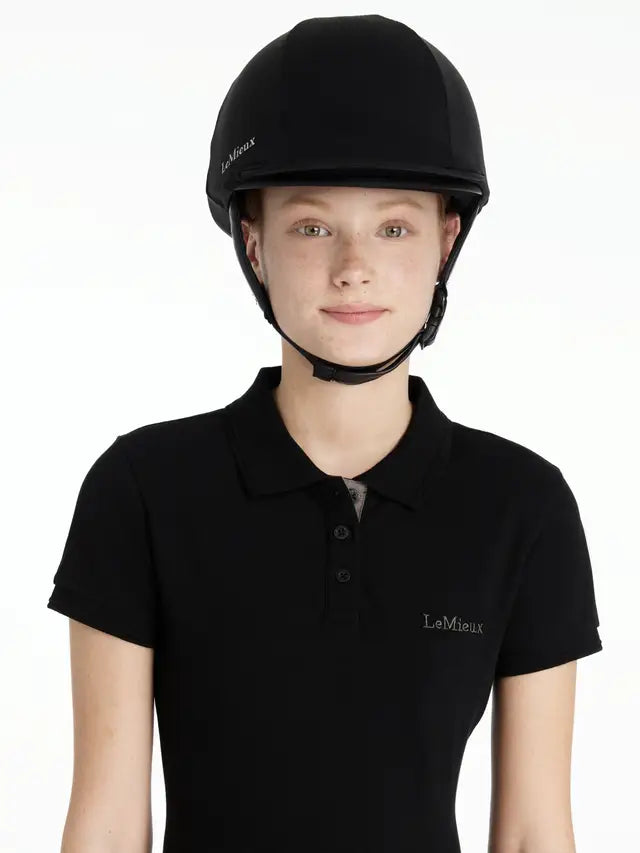 LeMieux Pro Mesh Hat Silk Black: Stylish & Breathable Riding Helmet Cover