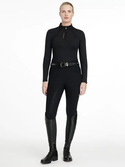 LeMieux Classique Base Layer Black: UV50+ Long Sleeve Riding Top - Equiflair Saddlery