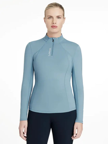 LeMieux Classique Base Layer - Ice Blue, UV50+ Long Sleeve Equestrian Top