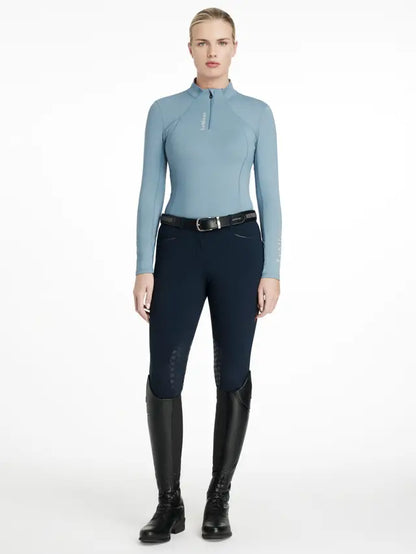 LeMieux Classique Ice Blue Base Layer: Equestrian Riding Long Sleeve Top for Women