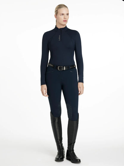 LEMIEUX CLASSIQUE BASE LAYER NAVY. Equestrian Fashion. Riding apparel. High-performance, UV50+ protection, and sweat-wicking technology