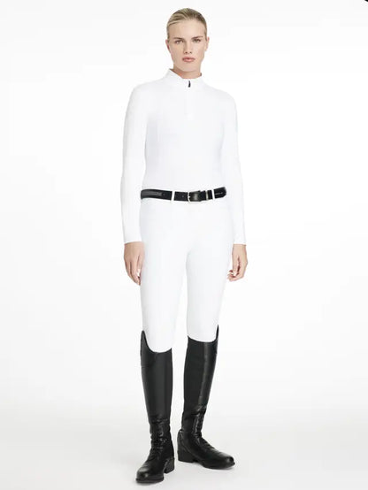 LeMieux Classique White Riding Shirt: Equestrian Base Layer for Women - UV Protection