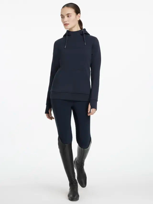 LeMieux Navy Hoodie, Leggings, and Riding Boots for Women - Equestrian Style