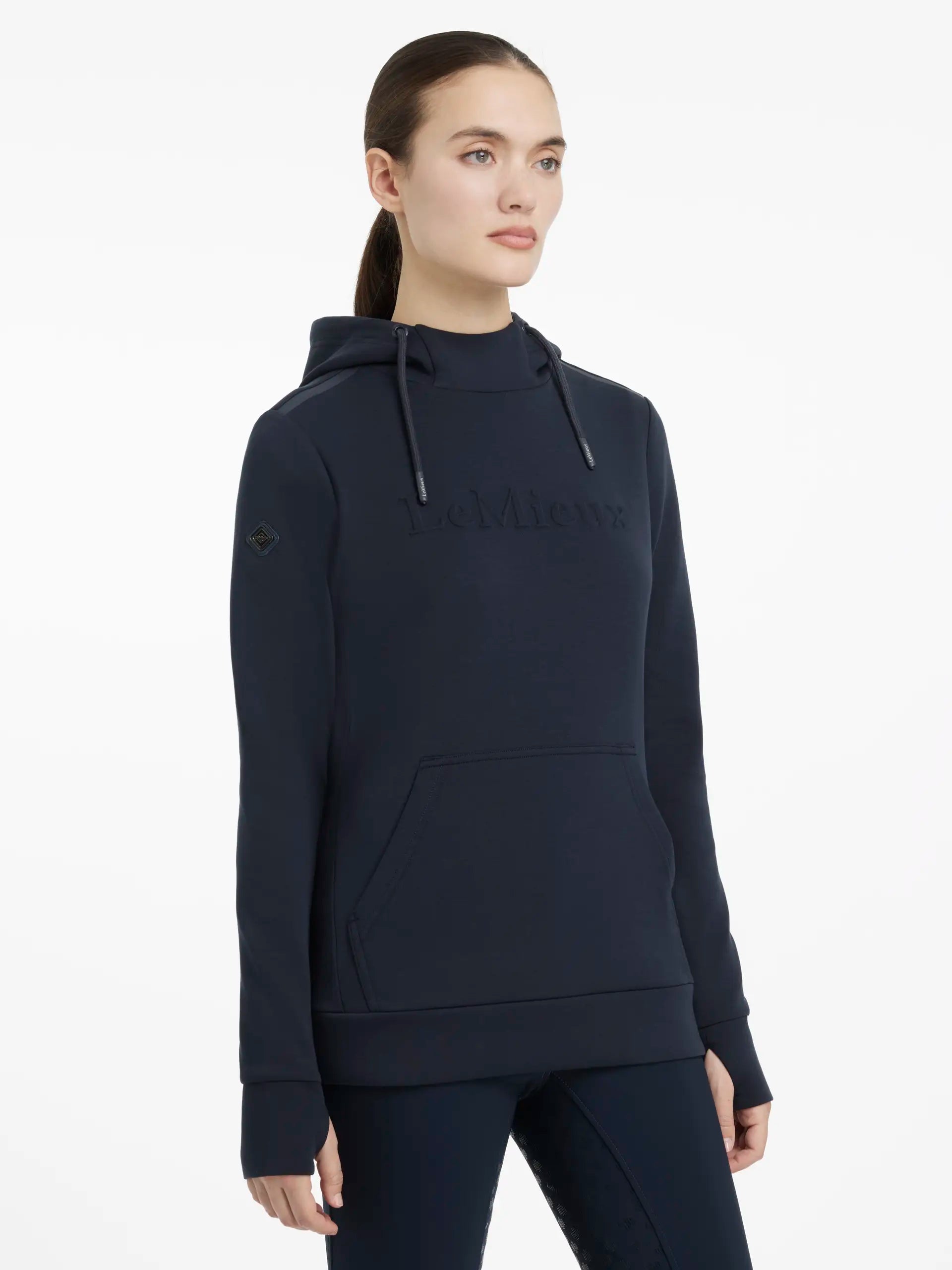 LeMieux Classique Navy Hoodie for Women | Sporty Equestrian Pullover