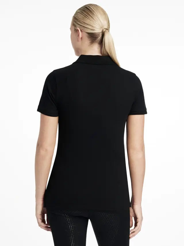 Lemieux Classique Black Polo Shirt - Equestrian Style, Women's Polo Shirt