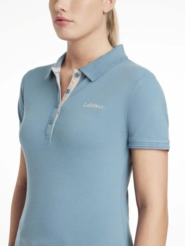 LEMIEUX CLASSIQUE Polo Shirt - Ice Blue - Equiflair Riding Apparel