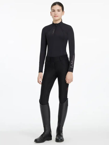 LeMieux Young Rider Classique Base Layer in Black: Equestrian Apparel for Girls