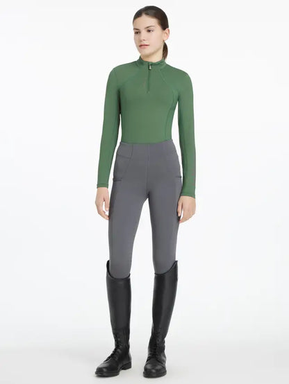 LeMieux Young Rider Classique Hunter Green Base Layer, Equestrian Riding Apparel