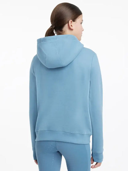 LeMieux Youth Rider Classique Hoodie - Ice Blue: Comfortable Riding Apparel