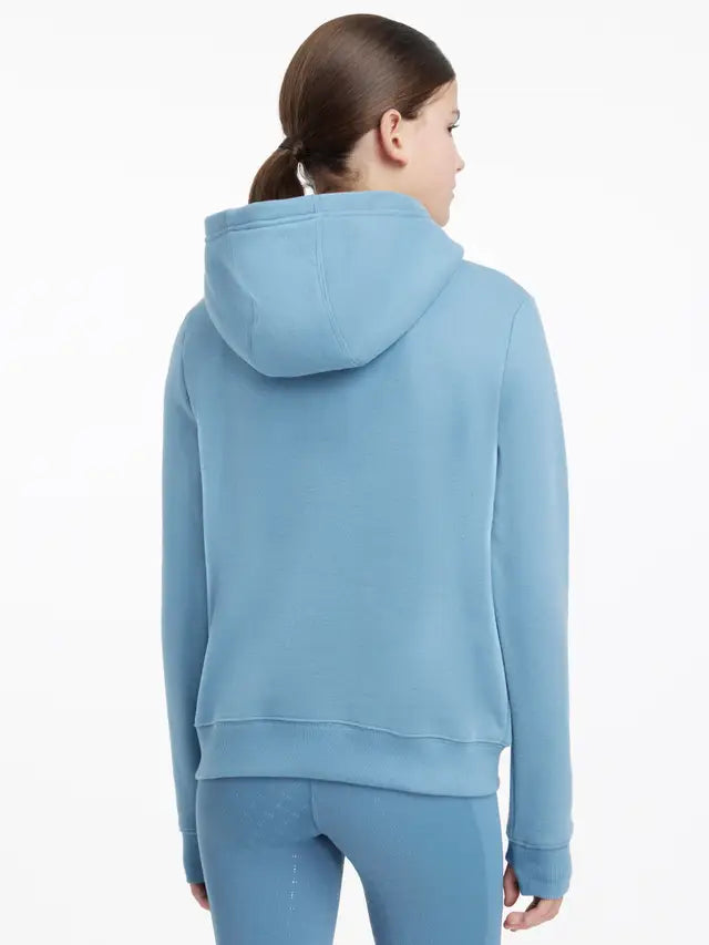 LeMieux Youth Rider Classique Hoodie - Ice Blue: Comfortable Riding Apparel