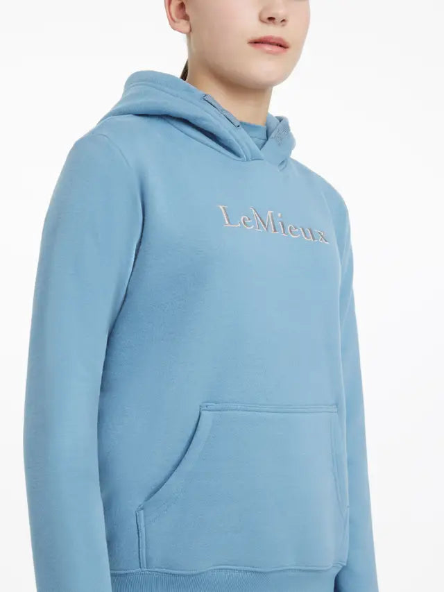 LeMieux Young Rider Classique Hoodie - Ice Blue equestrian apparel for kids. Comfortable riding clothes for young equestrians.