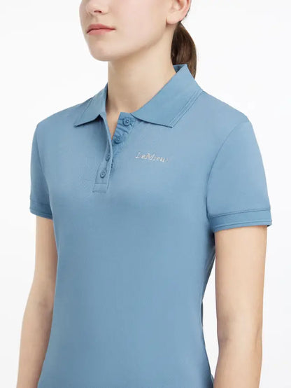 LEMIEUX YOUNG RIDER CLASSIQUE POLO SHIRT ICE BLUE - Equestrian Polo Shirt