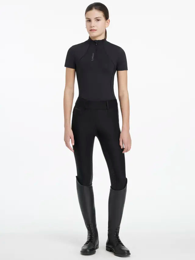 LEMIEUX Young Rider Classique Black Riding Outfit: Base Layer, Breeches & Boots. Equestrian Apparel for Women.