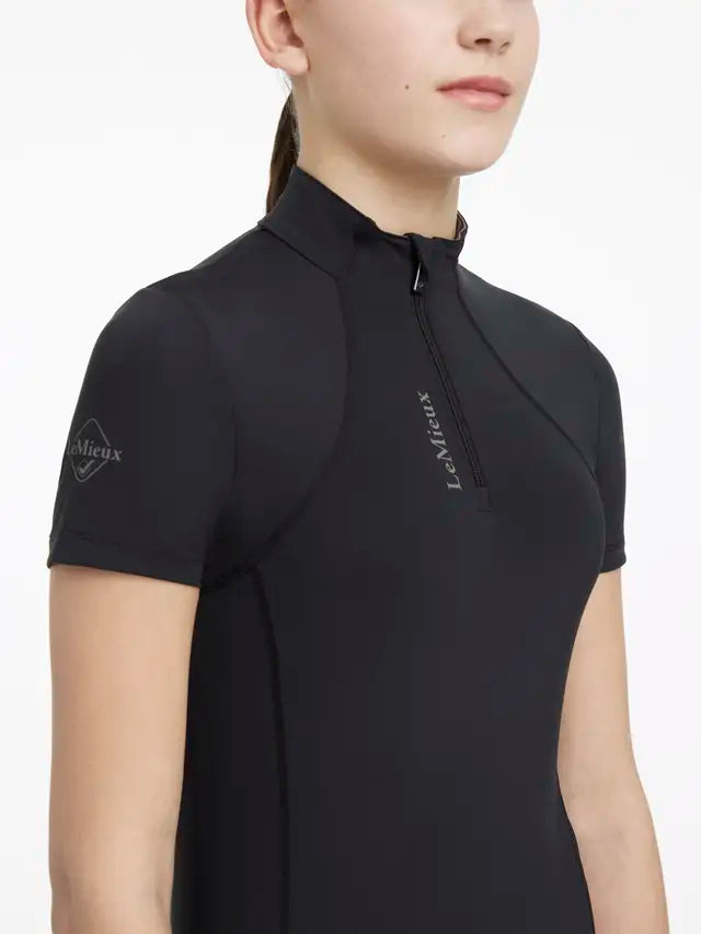 LEMIEUX Rider Classique Black Short Sleeve Base Layer | Equestrian Clothing