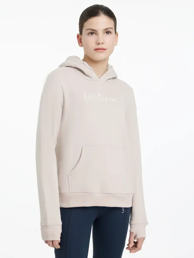 LeMieux Young Rider Classique Hoodie Stone - Equiflair | Comfortable Equestrian Clothing