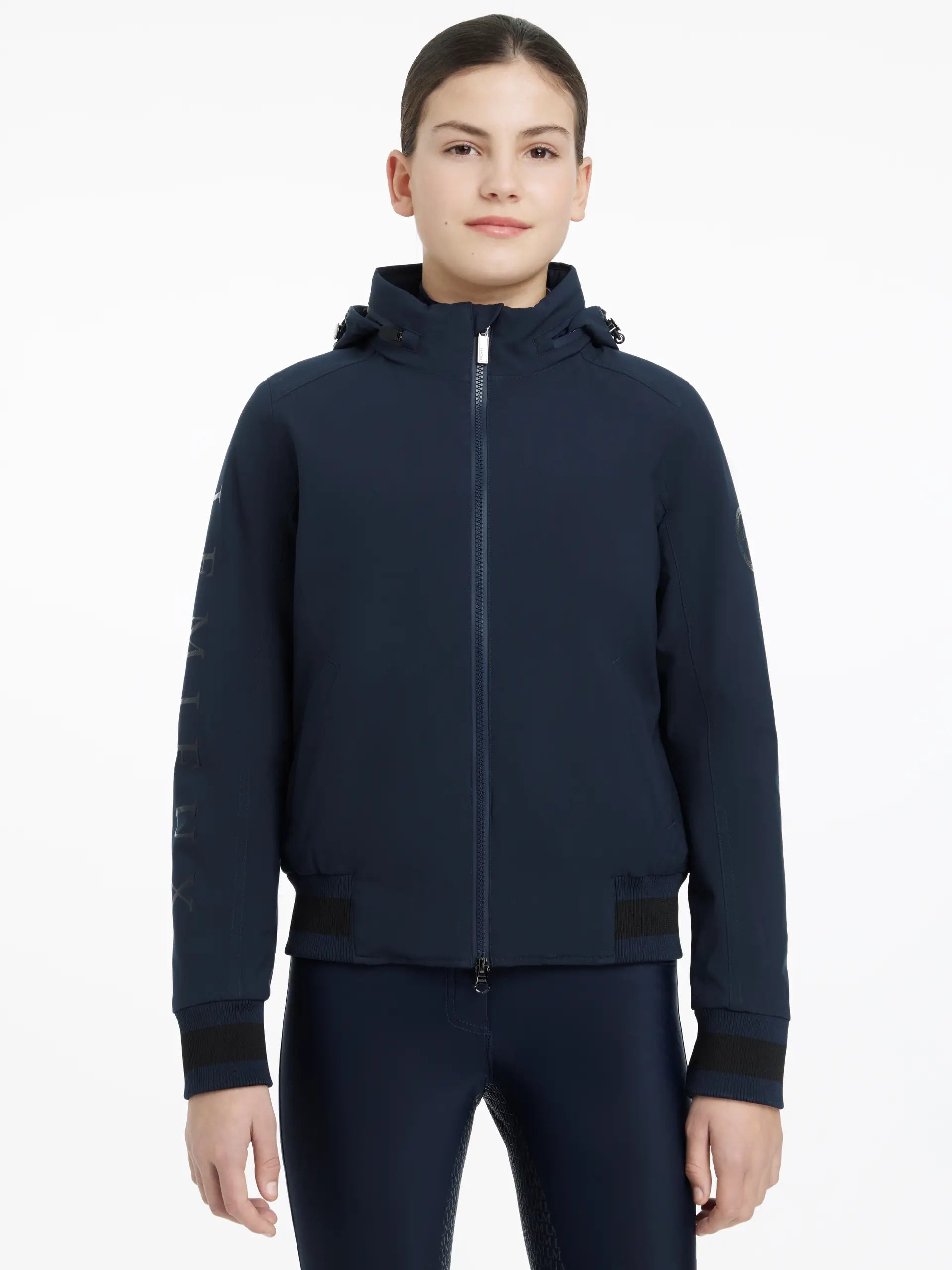 Lemieux Young Rider Team Jacket - Navy. Waterproof, Breathable Kids Equestrian Jacket. Equestrian Fashion for young riders.