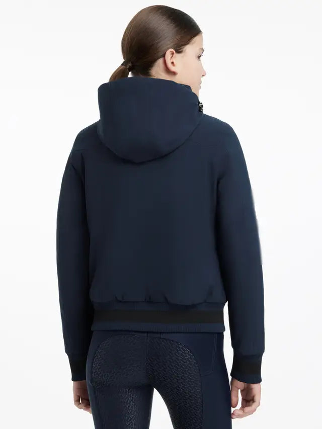 LeMieux Young Rider Team Jacket Navy: Waterproof insulated riding jacket. Ideal for equestrian teams and personalized customization.