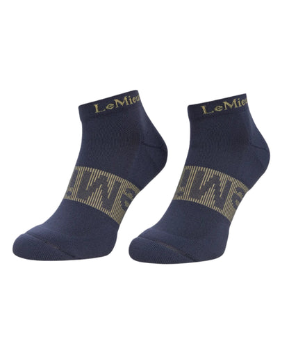 LeMieux Trainer Socks 3 Pack: Rosewood/Dusk/Aqua. Comfort & Performance for workouts with sweat-wicking tech & cushioned design.