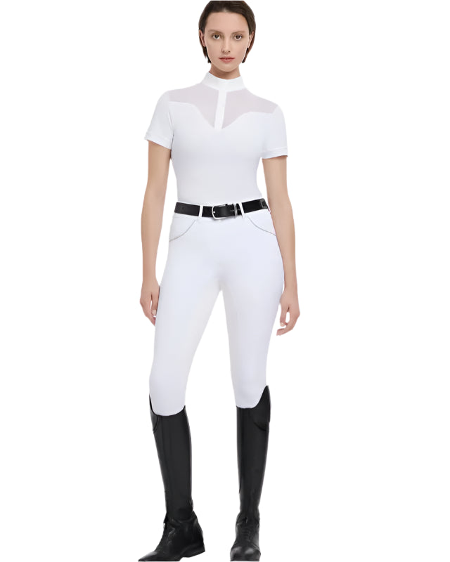 LeMieux Emily White Short Sleeve Show Shirt - Equestrian Riding Apparel | Equiflair