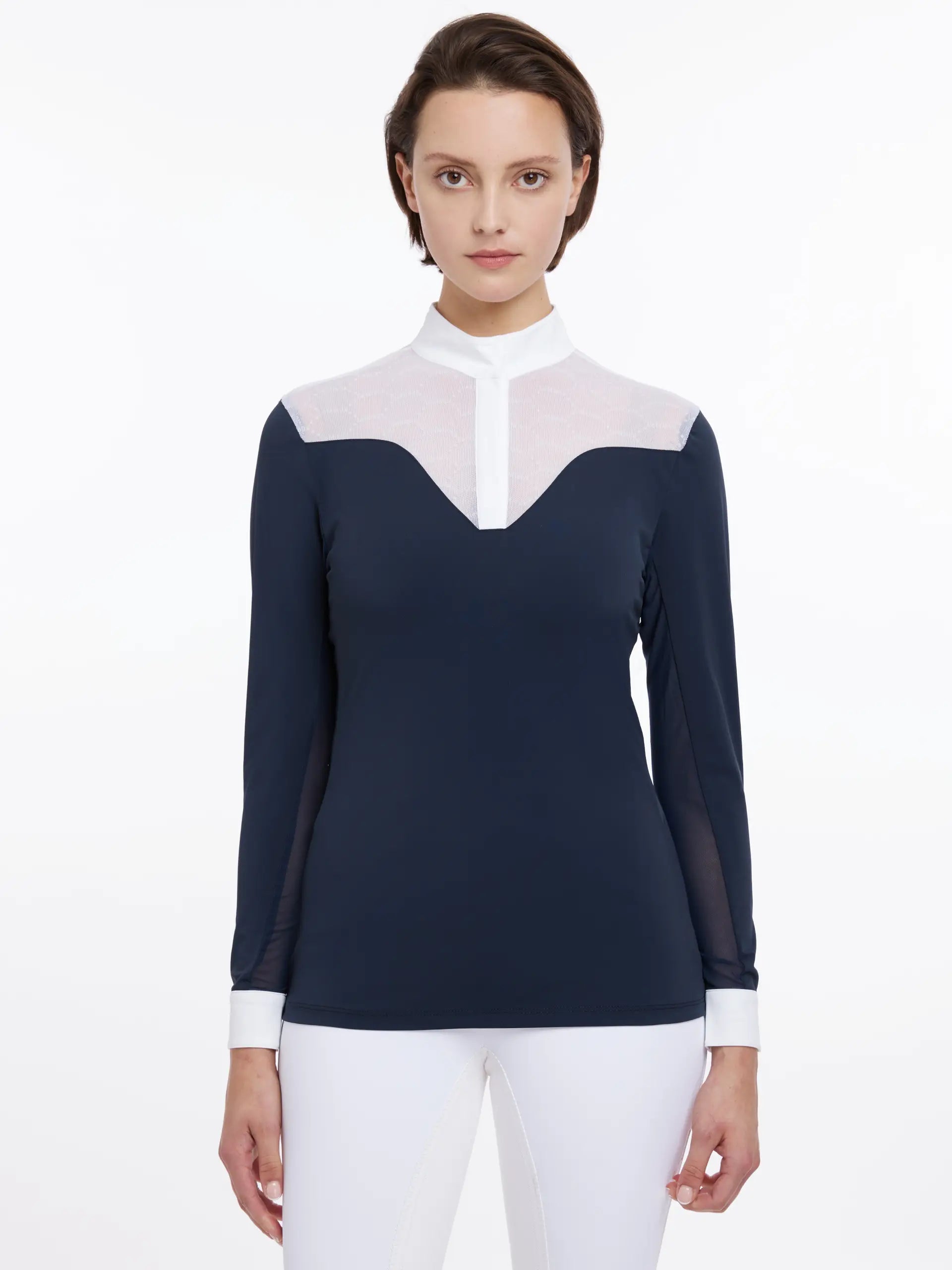 LeMieux Emily Long Sleeve Show Shirt Navy
