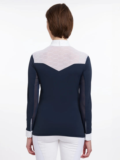 LeMieux Emily Long Sleeve Show Shirt Navy