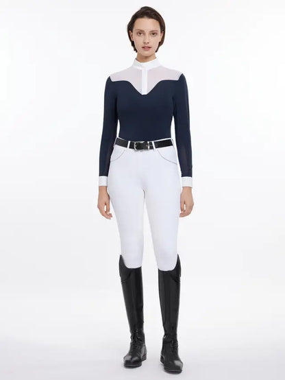 LeMieux Emily Long Sleeve Show Shirt Navy