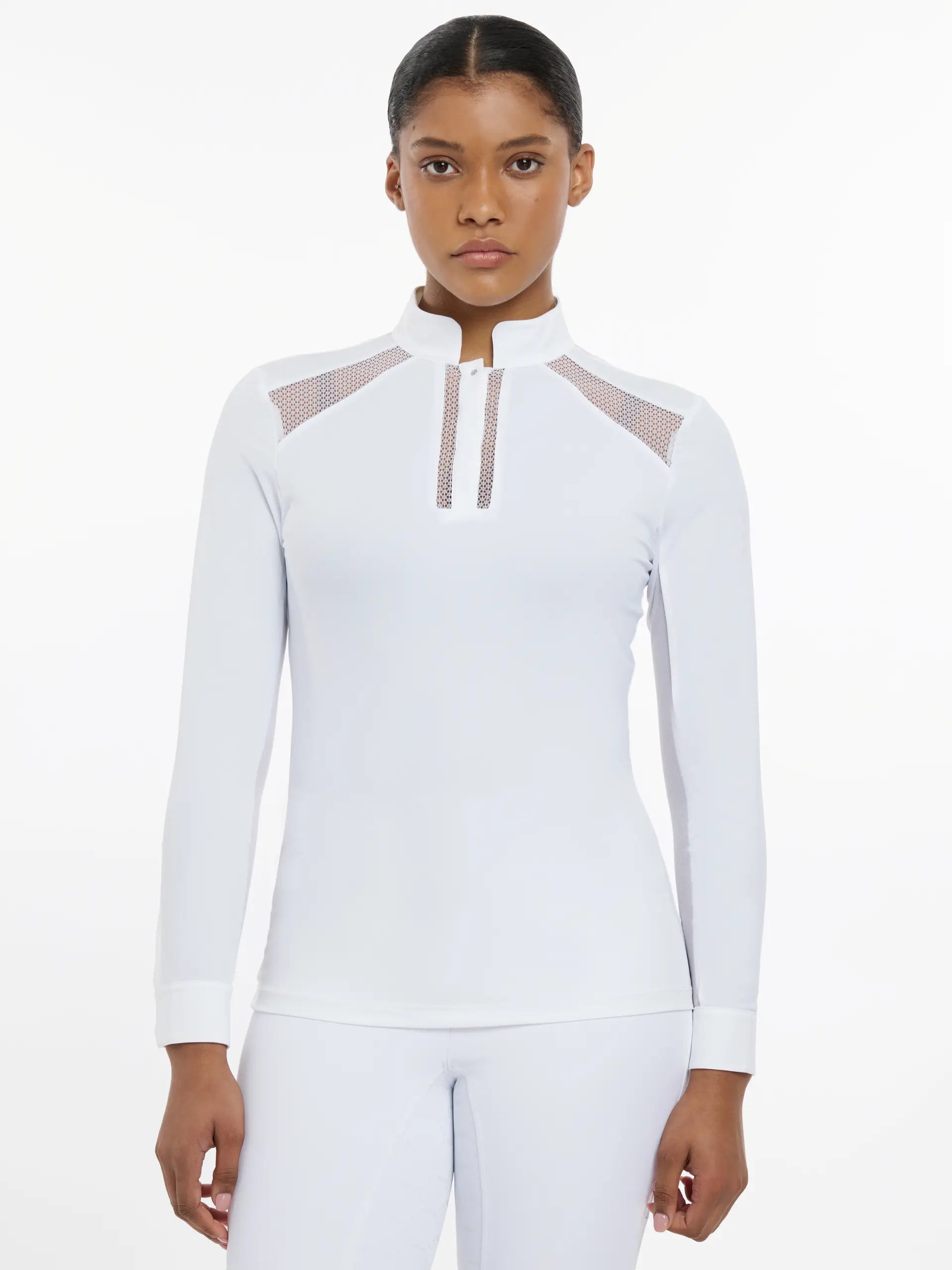 LeMieux Camille Long Sleeve Show Shirt White