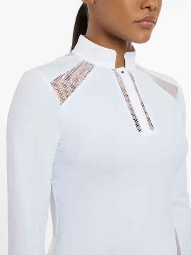 LeMieux Camille Long Sleeve Show Shirt White