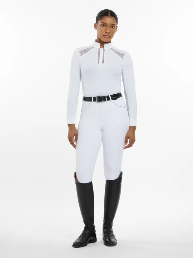 LeMieux Camille Long Sleeve Show Shirt White
