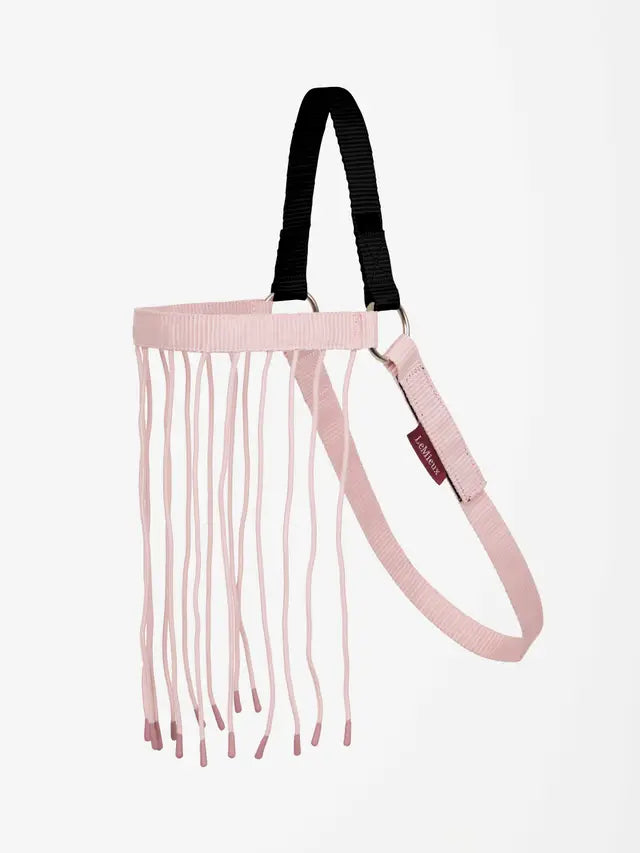 LeMieux Fly Fringe Blossom - Horse Fly Protection - Pink Fly Fringe with Black Strap for Horses - Equiflair