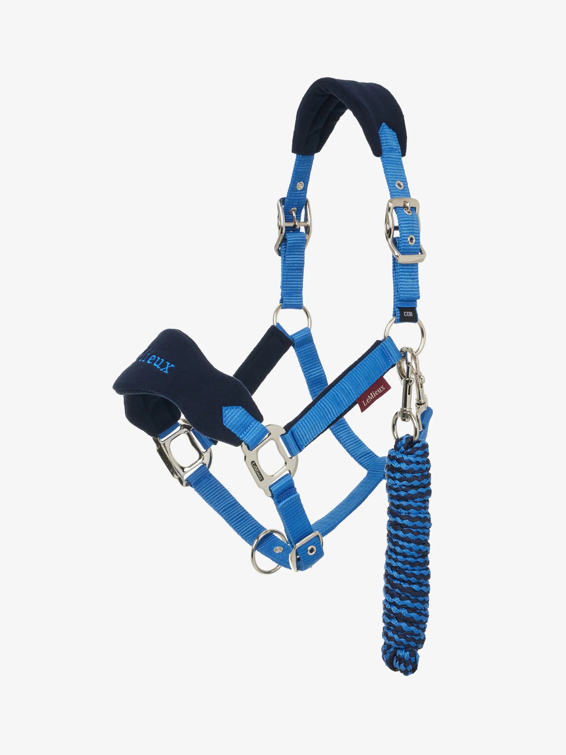 LEMIEUX VOGUE Headcollar & Leadrope in Benetton Blue - Horse Headcollar Equine