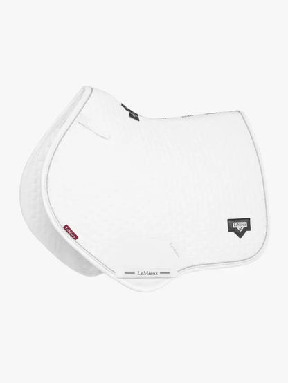 LEMIEUX PUISSANCE SUEDE CLOSE CONTACT PAD WHITE | Equiflair - Premium horse saddle pad for comfort and style.