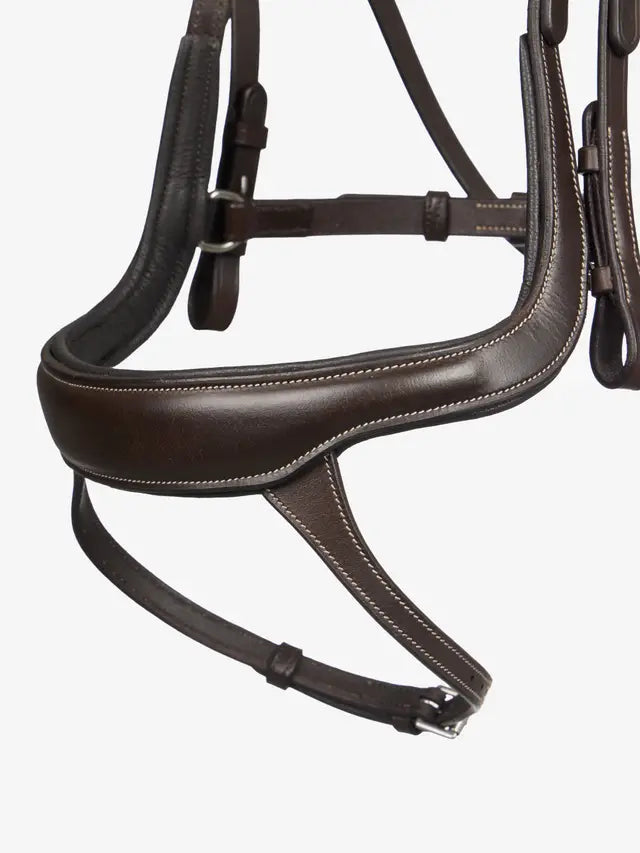 Lemieux Arika Split Noseband Bridle - Brown Leather Horse Tack for Comfort & Pressure Relief at Equiflair