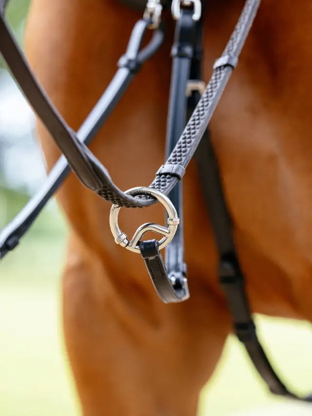 LEMIEUX KUDOS Black Leather Breastplate - Horse Tack Equine