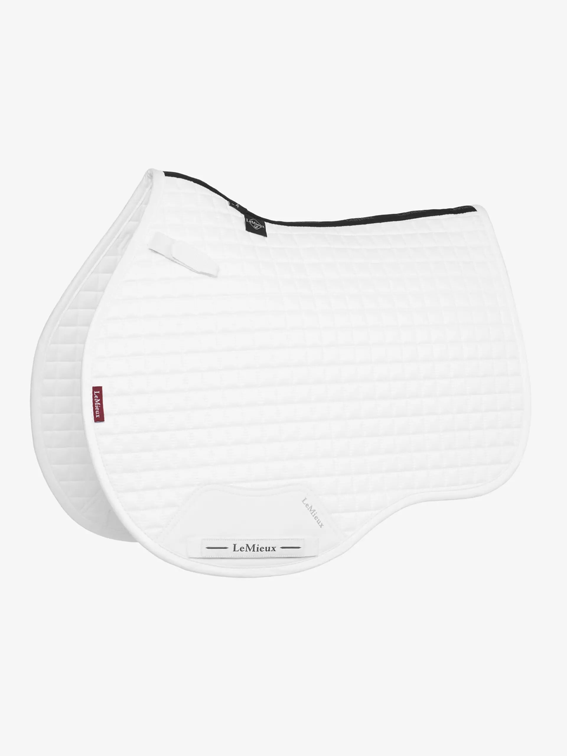 LeMieux Suede GP Square White Saddle Pad - General Purpose, Premium Horse Riding Equipment