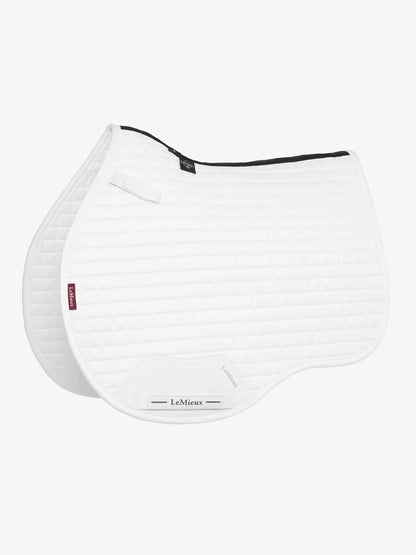 LeMieux Suede GP Square White Saddle Pad - General Purpose, Premium Horse Riding Equipment