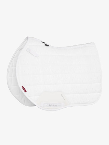 LeMieux 3D Mesh Self-Cool Eurojump Square White Saddle Pad: Cooling, Breathable, Horse Riding Equipment