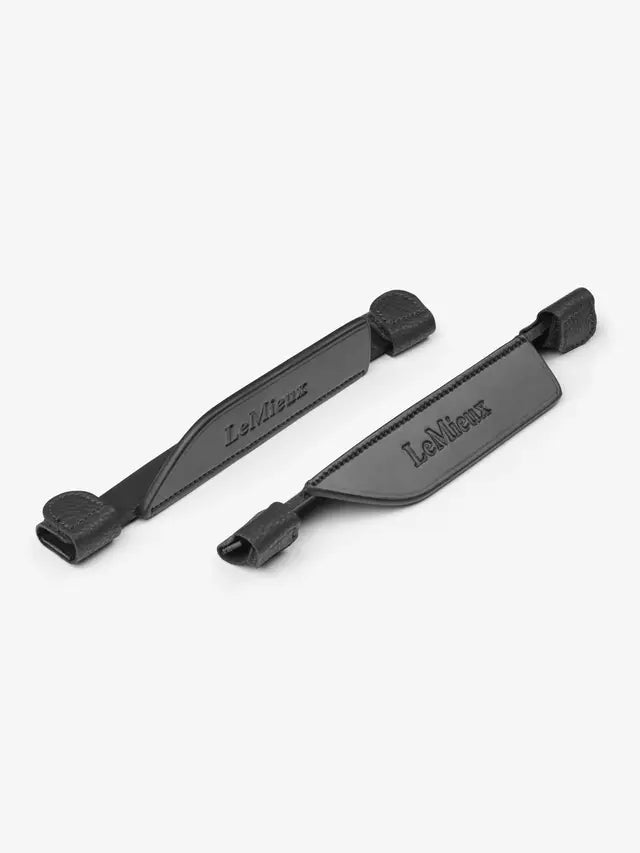 Lemieux Bridle Blinkers - Black Leather Horse Blinders for Showjumping (FEI Compliant)