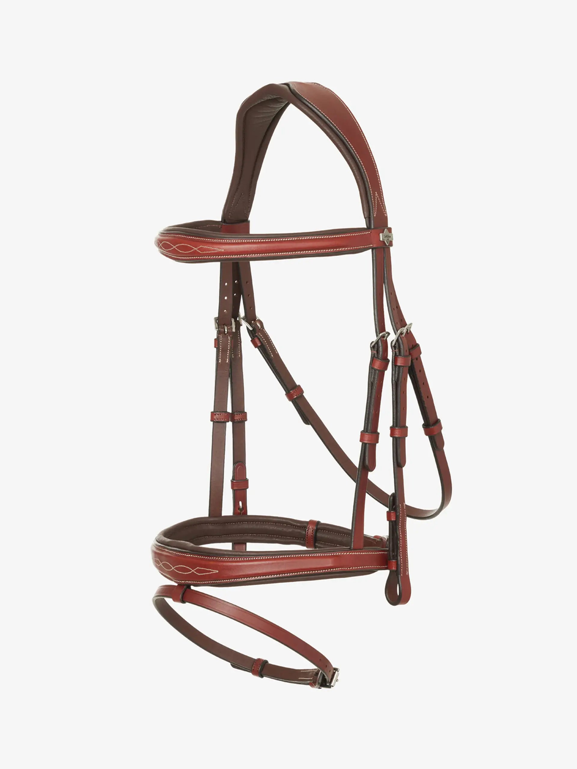 LeMieux Kudos Competition Flash Bridle Chestnut - Show Quality Leather Horse Tack