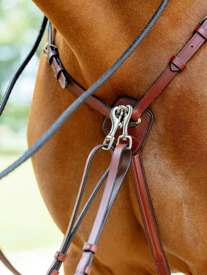 LeMieux Breastplate (D-Ring Attachment) Chestnut/Silver