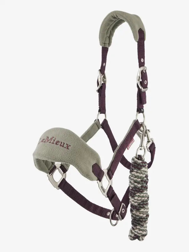 LeMieux Mini Vogue Headcollar & Leadrope Damson