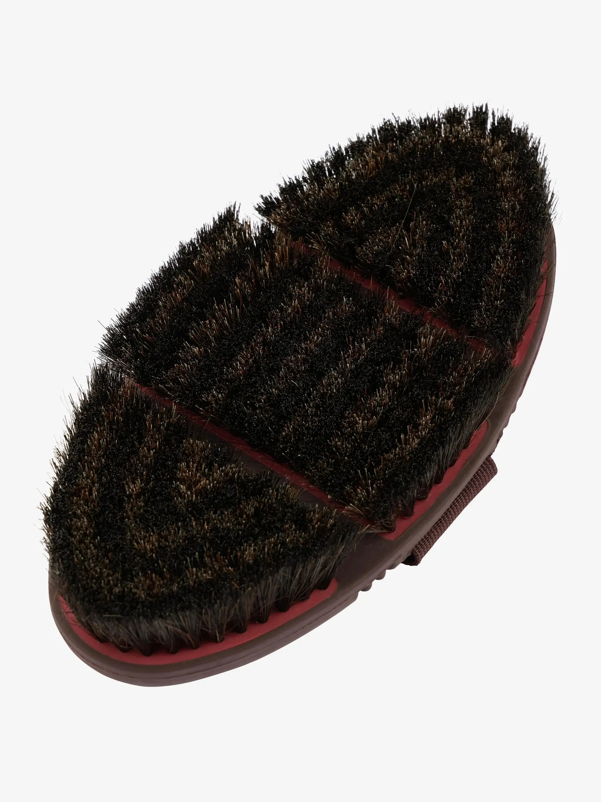 LeMieux Flexi Horse Hair Body Brush Cranberry - Horse Grooming Brush at Equiflair for Dust & Dirt Removal