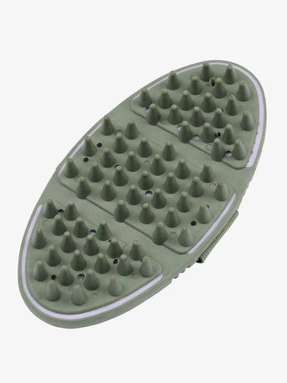 LeMieux Flexi Massage Brush: Rubber Curry Comb for Horses, Lilac