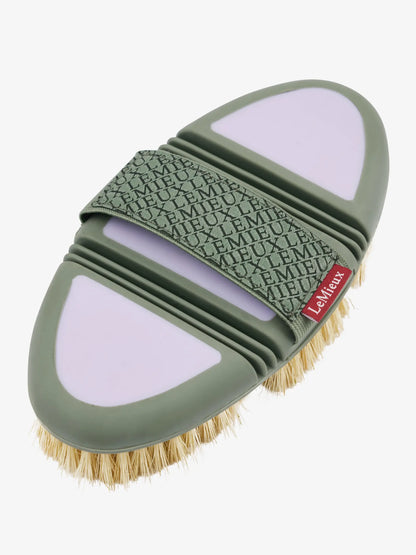 LeMieux Flexi Scrubbing Brush - Horse Grooming Tool, Lilac Color