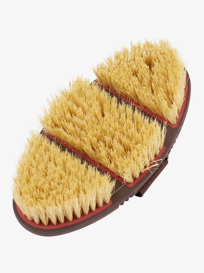 LeMieux Flexi Scrubbing Brush - Cranberry horse grooming brush at Equiflair. Coarse bristles, ergonomic design.
